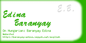 edina baranyay business card